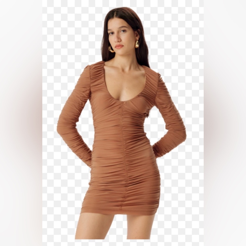 Like new! Ronny Kobo Collection Ruched Mini Dress. Size S.